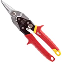 Milwaukee 48-22-4530 48224530 - Tijeras de metal para aviación de corte recto- color rojo